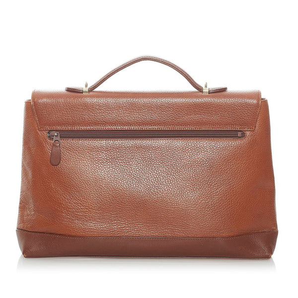 バーバリー ノバチェック シャドーホース ビジネスバッグ ショルダーバッグ 2WAY ブラウン レザー メンズ BURBERRY 【中古】