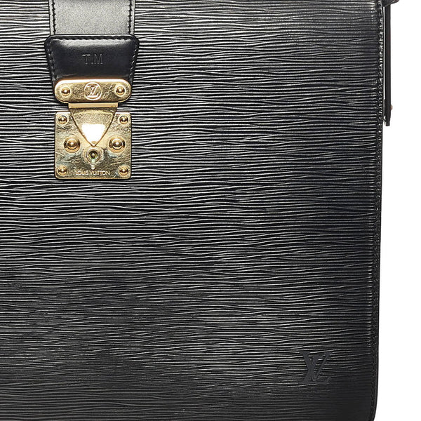 ルイ ヴィトン エピ セルヴィエット フェルモワール M54352 ブラック レザー ビジネスバッグ メンズ LOUIS VUITTON 【中古】