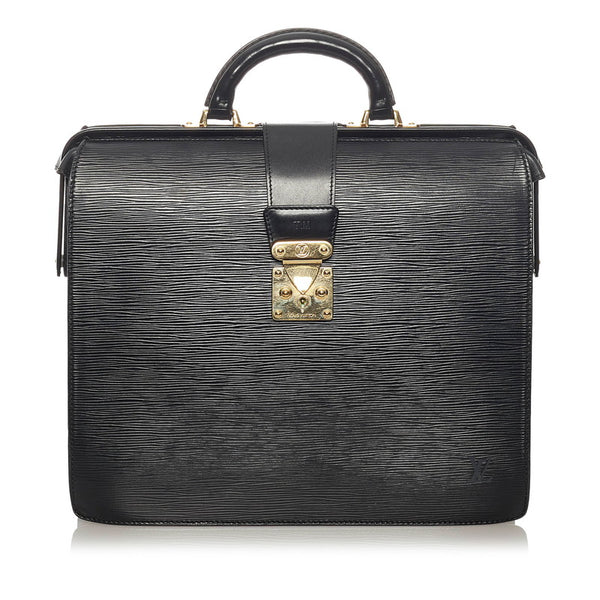 ルイ ヴィトン エピ セルヴィエット フェルモワール M54352 ブラック レザー ビジネスバッグ メンズ LOUIS VUITTON 【中古】