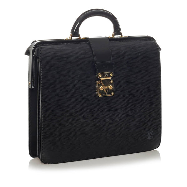 ルイ ヴィトン エピ セルヴィエット フェルモワール M54352 ブラック レザー ビジネスバッグ メンズ LOUIS VUITTON 【中古】