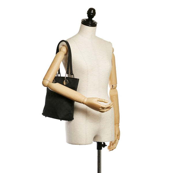 グッチ GGキャンバス トートバッグ 120840 ブラック キャンバス レザー レディース GUCCI 【中古】