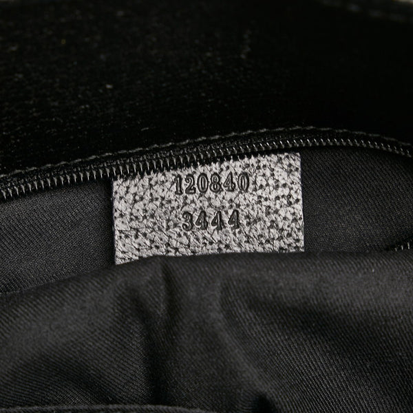 グッチ GGキャンバス トートバッグ 120840 ブラック キャンバス レザー レディース GUCCI 【中古】