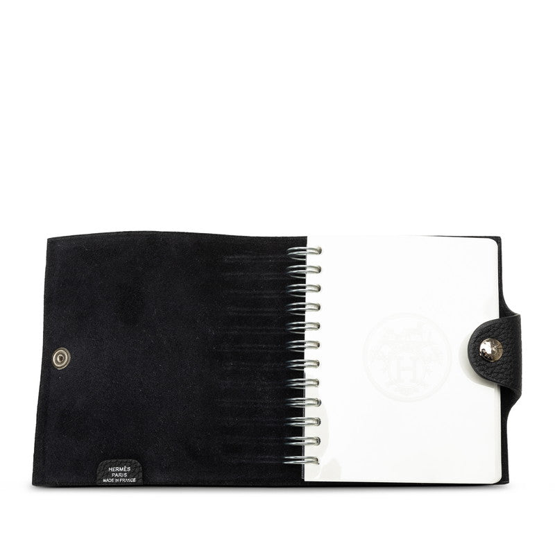 エルメス ユリスミニ 手帳カバー ブラック レザー レディース HERMES 【中古】