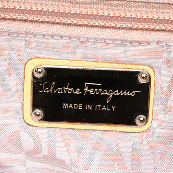 サルヴァトーレフェラガモ ガンチーニ ショルダーバッグ AB-21 8402 イエロー レザー レディース Salvatore Ferragamo 【中古】