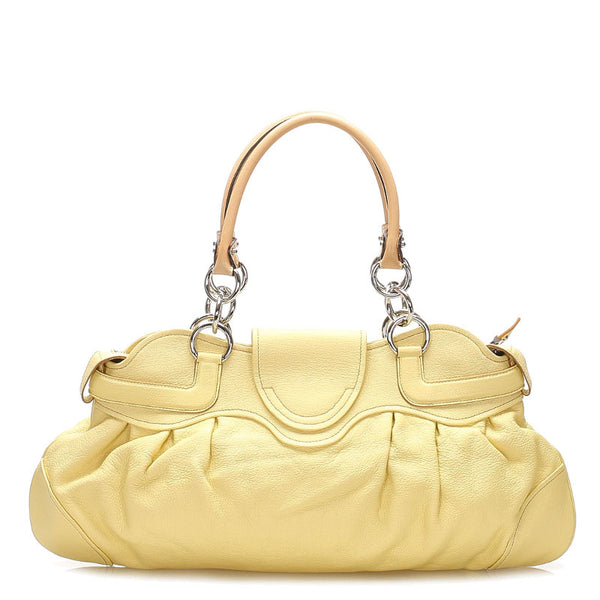 サルヴァトーレフェラガモ ガンチーニ ショルダーバッグ AB-21 8402 イエロー レザー レディース Salvatore Ferragamo 【中古】