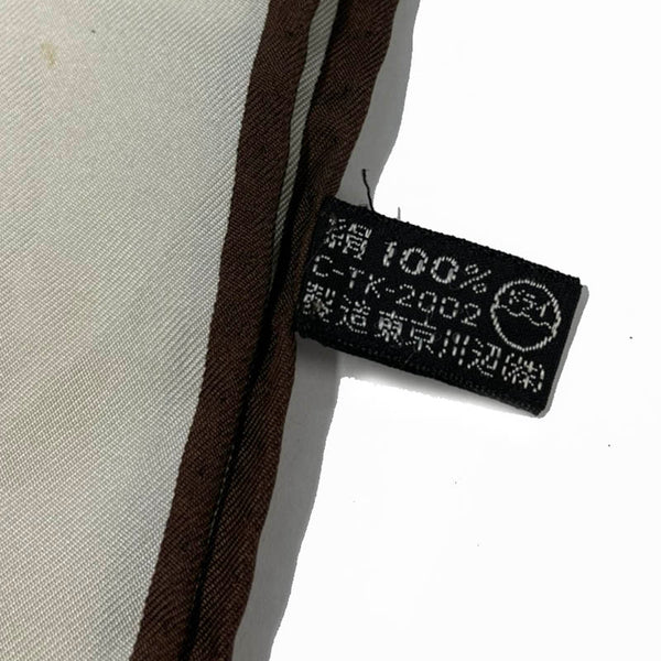 サンローラン ブラウン マルチ シルク ストール レディース SAINT LAURENT 【中古】