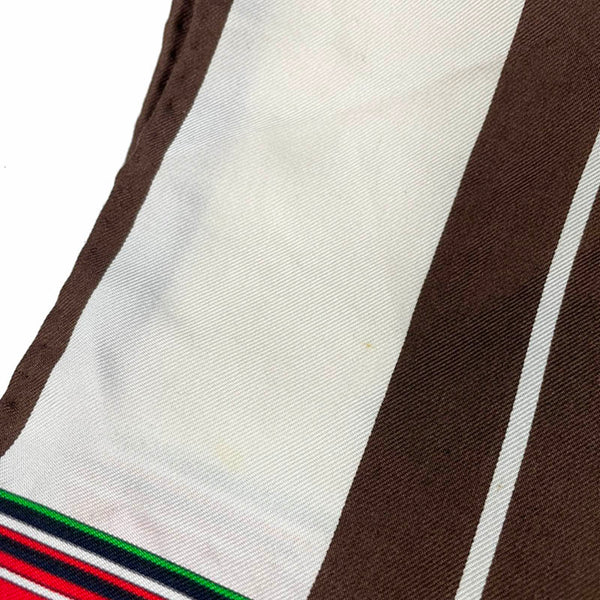 サンローラン ブラウン マルチ シルク ストール レディース SAINT LAURENT 【中古】