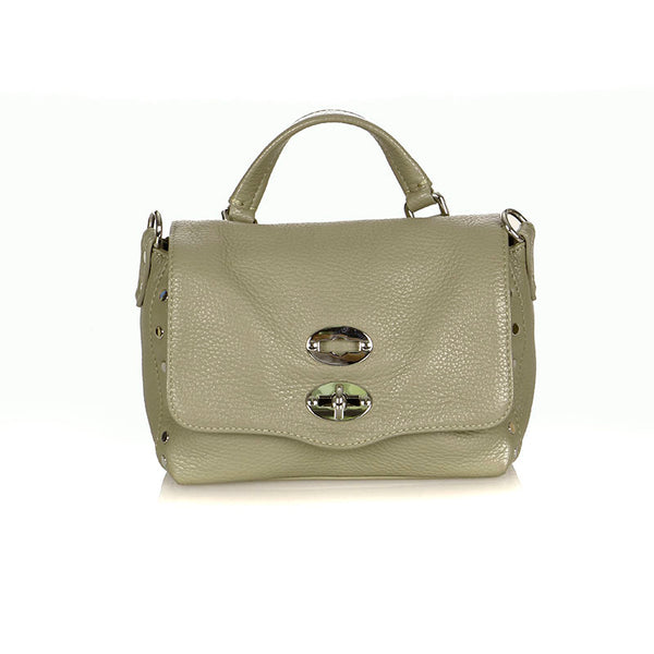 ザネラート ポスティーナ ライトグレー レザー ハンドバッグ ショルダーバッグ2way レディース ZANELLATO 【中古】