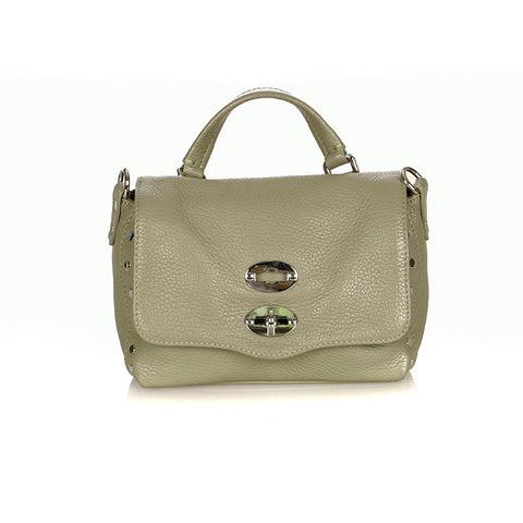 ザネラート ポスティーナ ライトグレー レザー ハンドバッグ ショルダーバッグ2way レディース ZANELLATO 【中古】